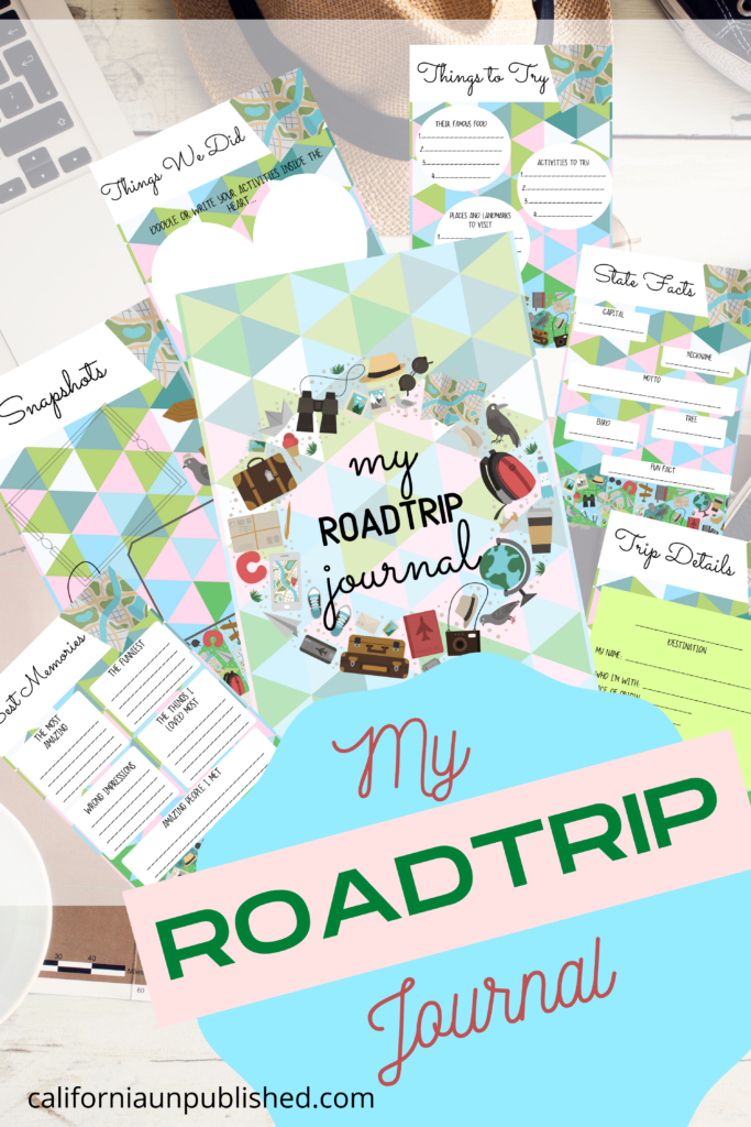 Our free printable road trip journal has seven pages for your trip details, things to try, best memories, and attaching your travel snapshots. Don't forget to print and pack this travel journal on your next adventure.