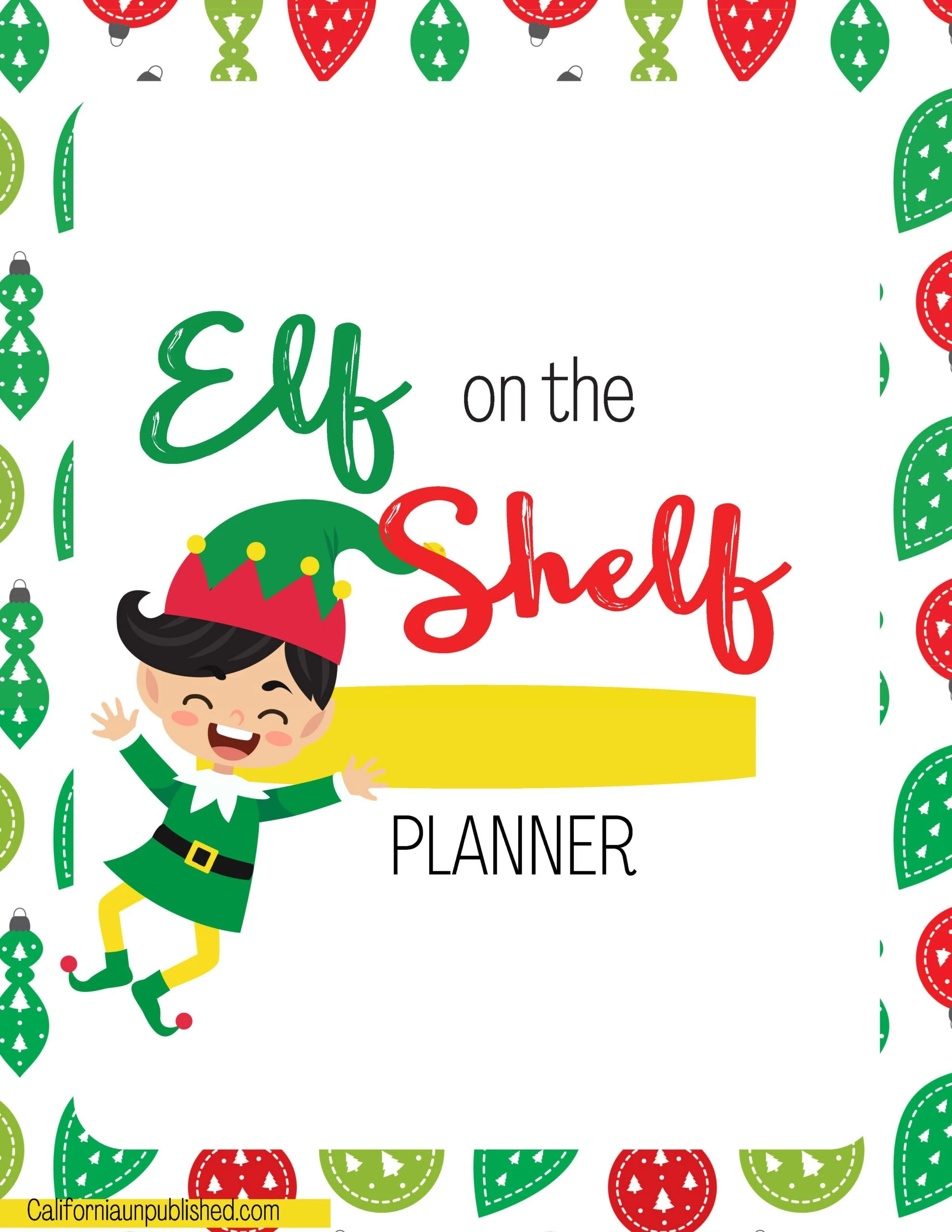 Free Printable Elf on the Shelf Planner