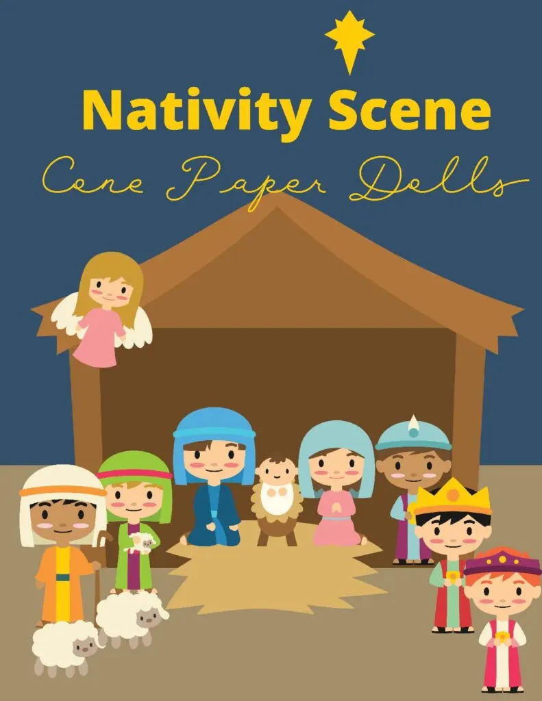 Nativity Scene Cone Paper Dolls