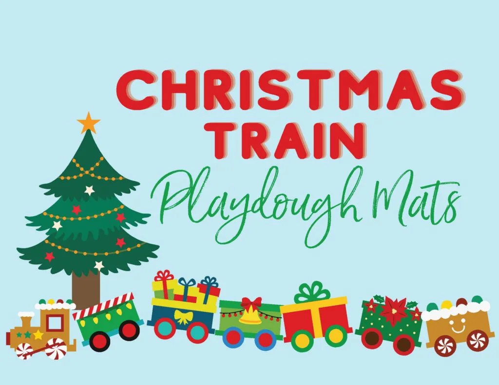 Christmas Train Playdough Mats
