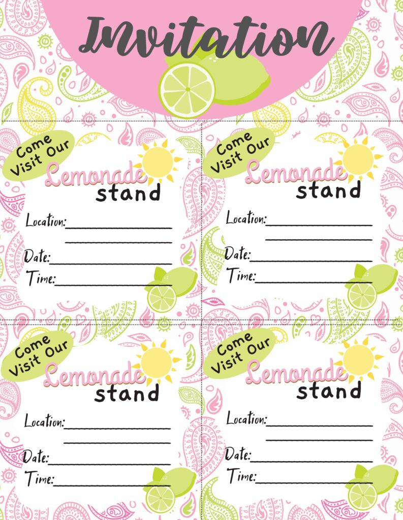 Free Printable Lemonade Stand Kit: Start Your Own Business Today!