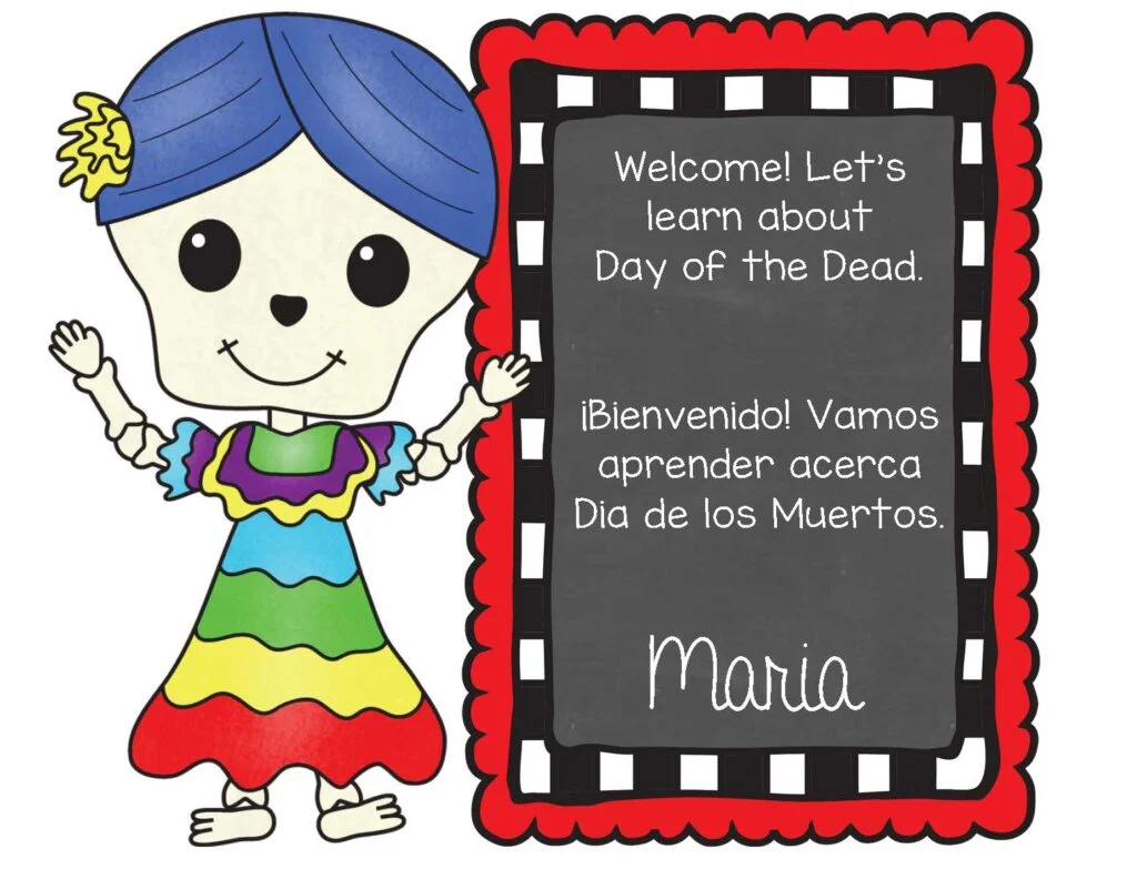 6x12 Tile Sign Day of the Dead Bienvenidos