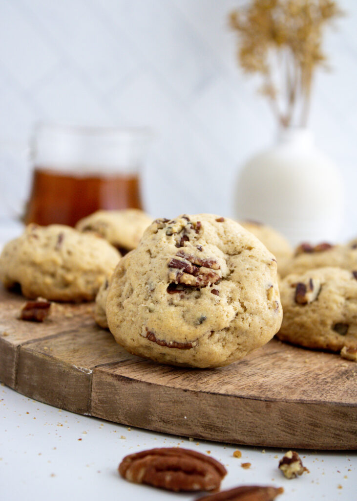 Kick off fall with these soft and chewy maple pecan cookies. Full of rich maple flavor with toasted pecans, you won't be able to eat just one! 