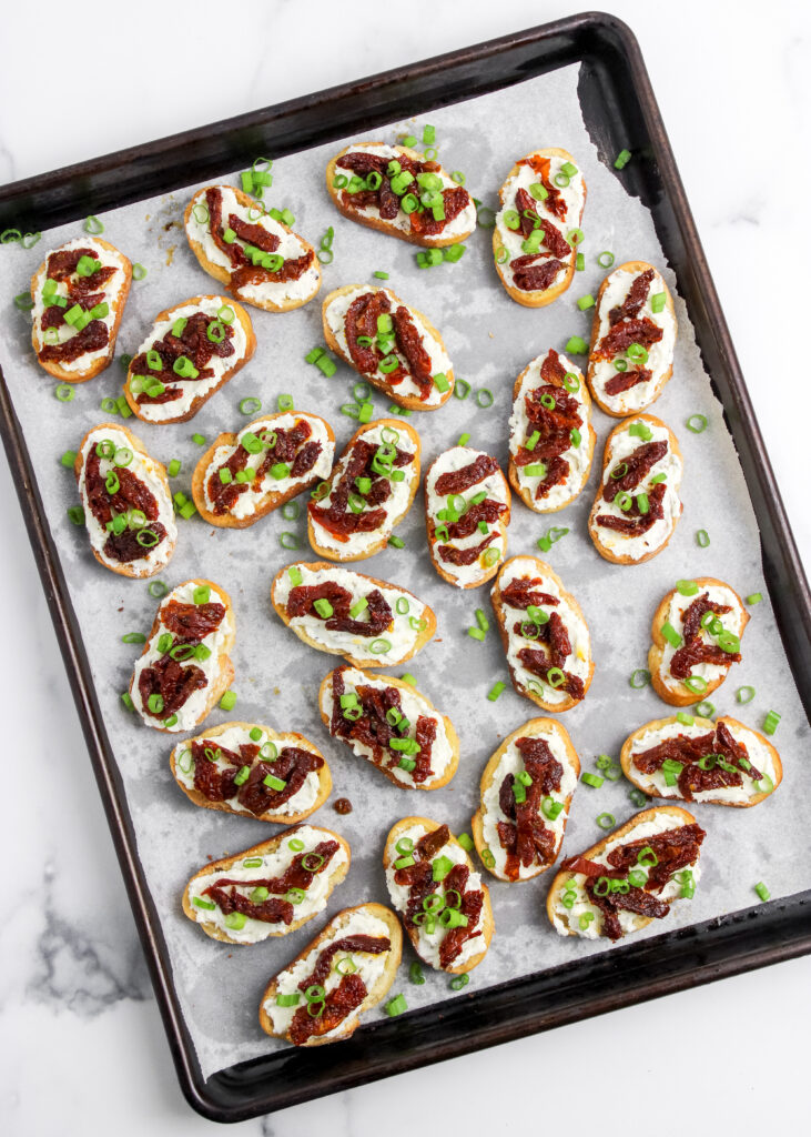 This Sun-Dried Tomato Crostini recipe is a delicious and easy-to-make appetizer that's perfect for parties, gatherings, or simply to enjoy with a glass of wine. Here's a simple recipe to make these flavorful crostinis.