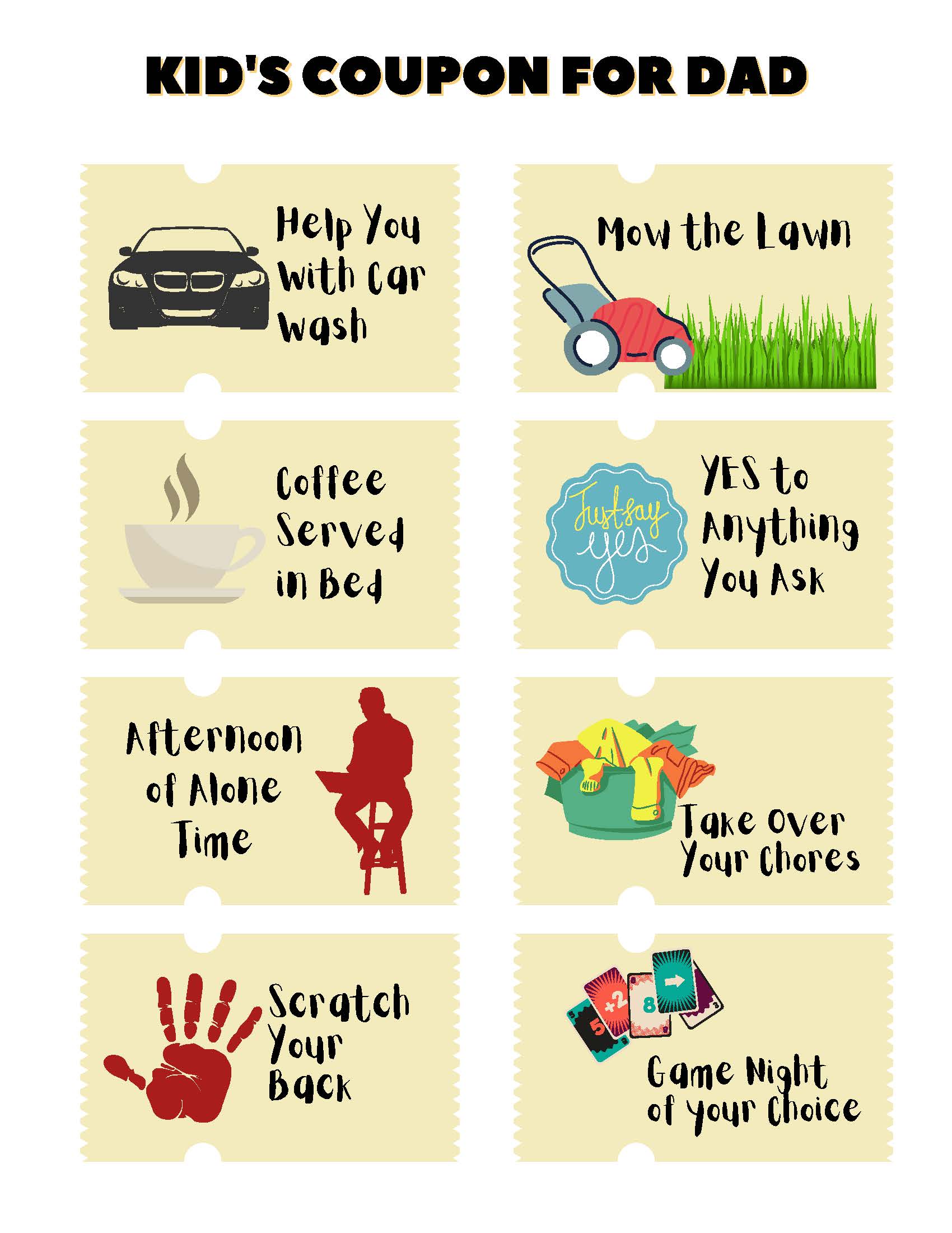 Free Printable Father's Day Coupon Book: Thoughtful and Fun Gift Ideas